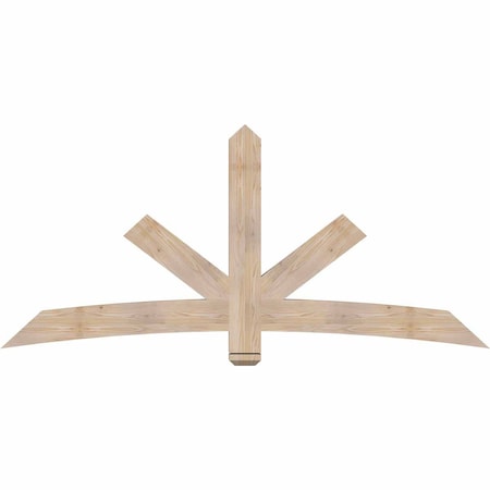 Ekena Millwork Alberta Smooth Timber Gable Bracket, Douglas Fir, 84"W x 38"H x 3 1/2"D x 5 1/2"F, 11/12 Pitch GBW084X38X0406ALB00SDF
